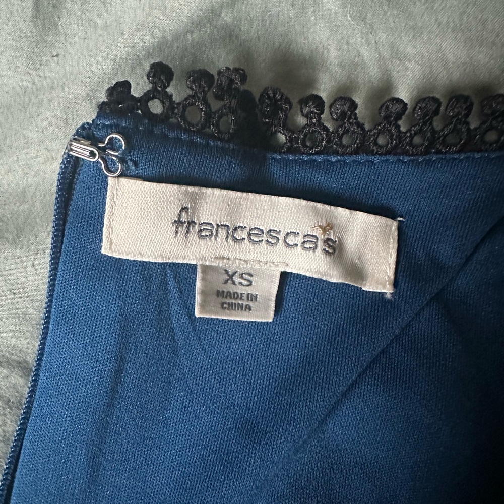 Francesca's Collections High-Low Blue Lace Dress - Picture 5 of 5